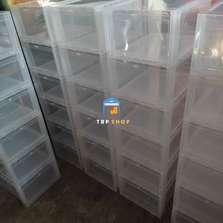 Transparent Shoe Box Stackable Hard Plastic (NO ASSEMBLY REQUIRED)