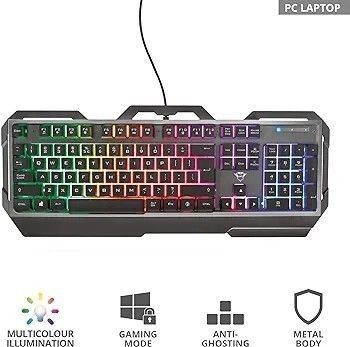 TRUST Teclado Trust Gaming GXT 830-RW RGB Multimedia Anti-Ghosting