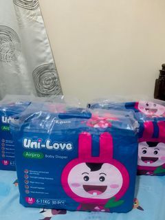 UNILOVE Airpro Medium diaper for Infants/Baby 30s (Pack of 3) for take all