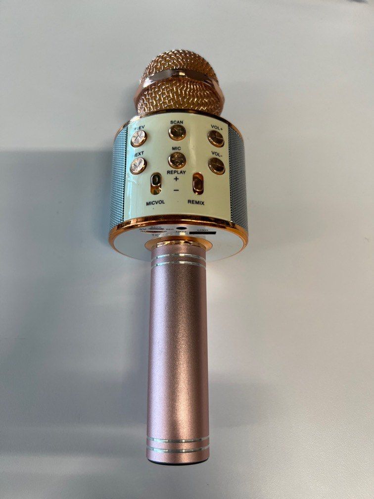 Unique Karaoke Microphone in Rose Gold Color Audio Microphones