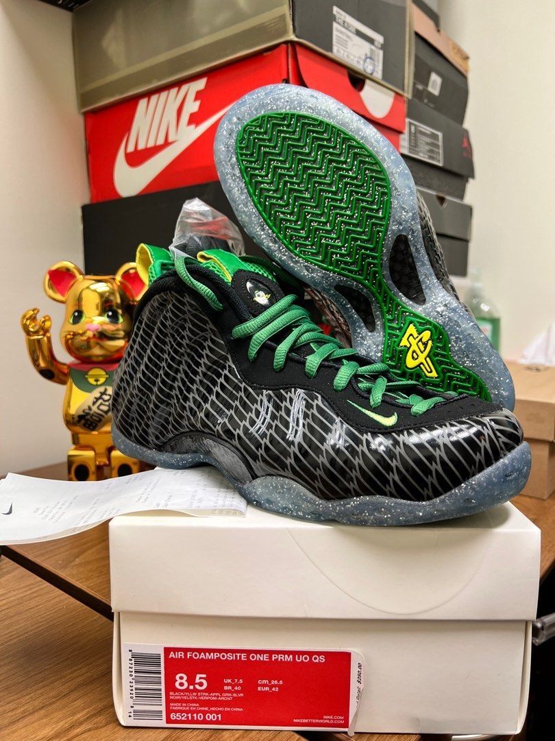 US 8.5 DS Nike Air Foamposite One 2013 Oregon Ducks QS 100