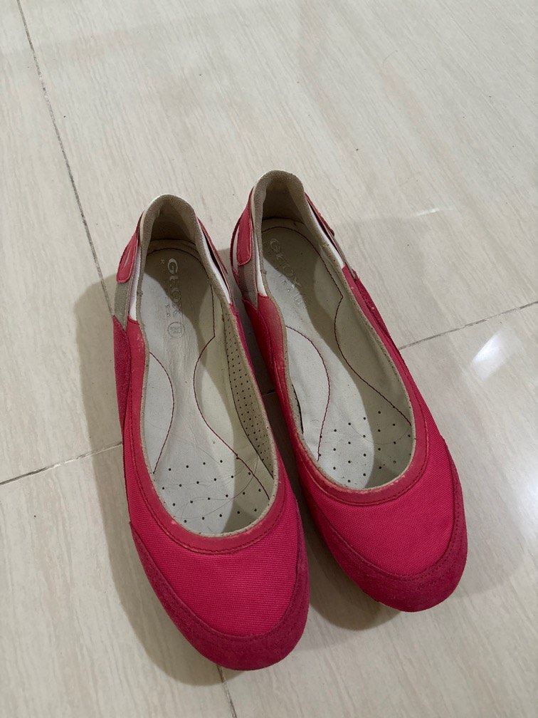 Used GEOX Respira Women Pink Italian Patent Flats Women s