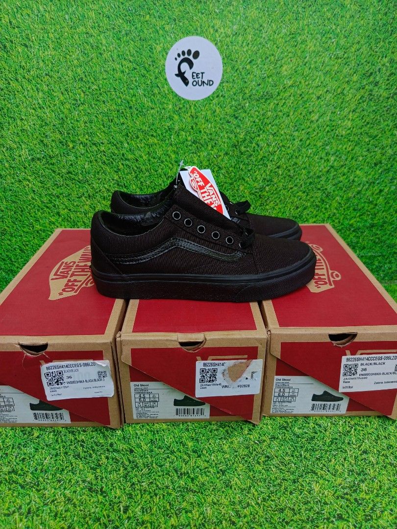 Vans Old skool Fullblack Original By Zalora Fesyen Pria Sepatu