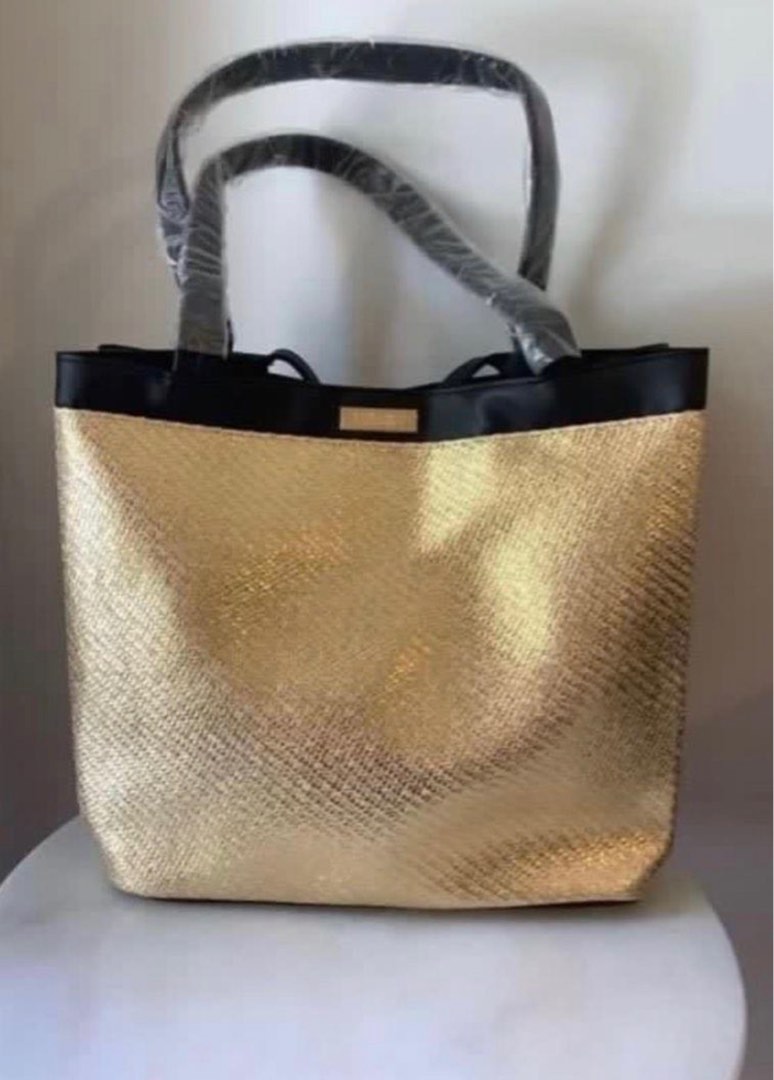 Versace parfums clearance gold tote bag