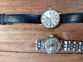 Vintage classic women's automatic watches. Collectors item. Omega and  Rado 9.