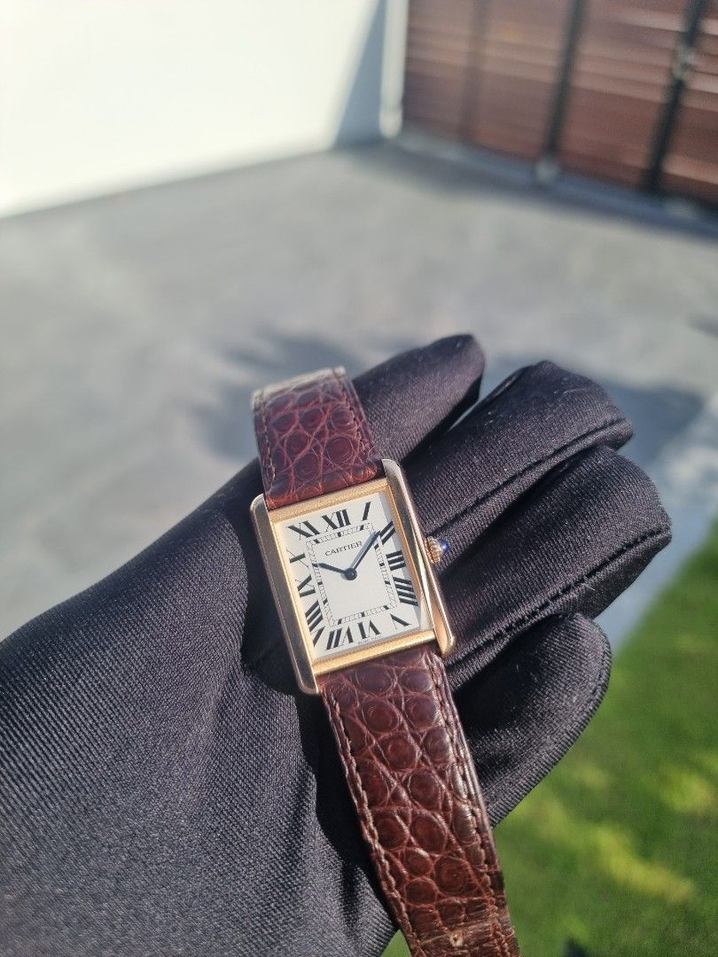 WARRANTY TILL 2028 CARTIER TANK SOLO LARGE QUARTZ W5200025 ROSEGOLD ROSE GOLD 18K RED GOLD NOT YELLOW