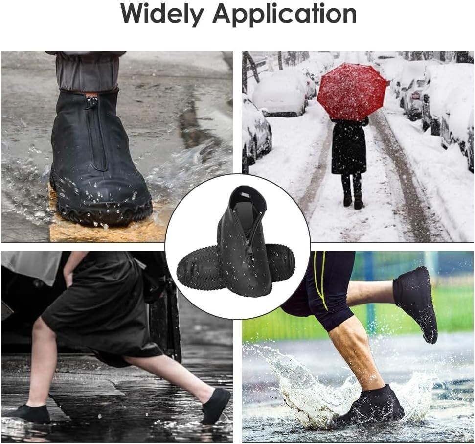 Silicone Shoe Covers, Waterproof Overshoes Rain Shoe Covers  Reusable