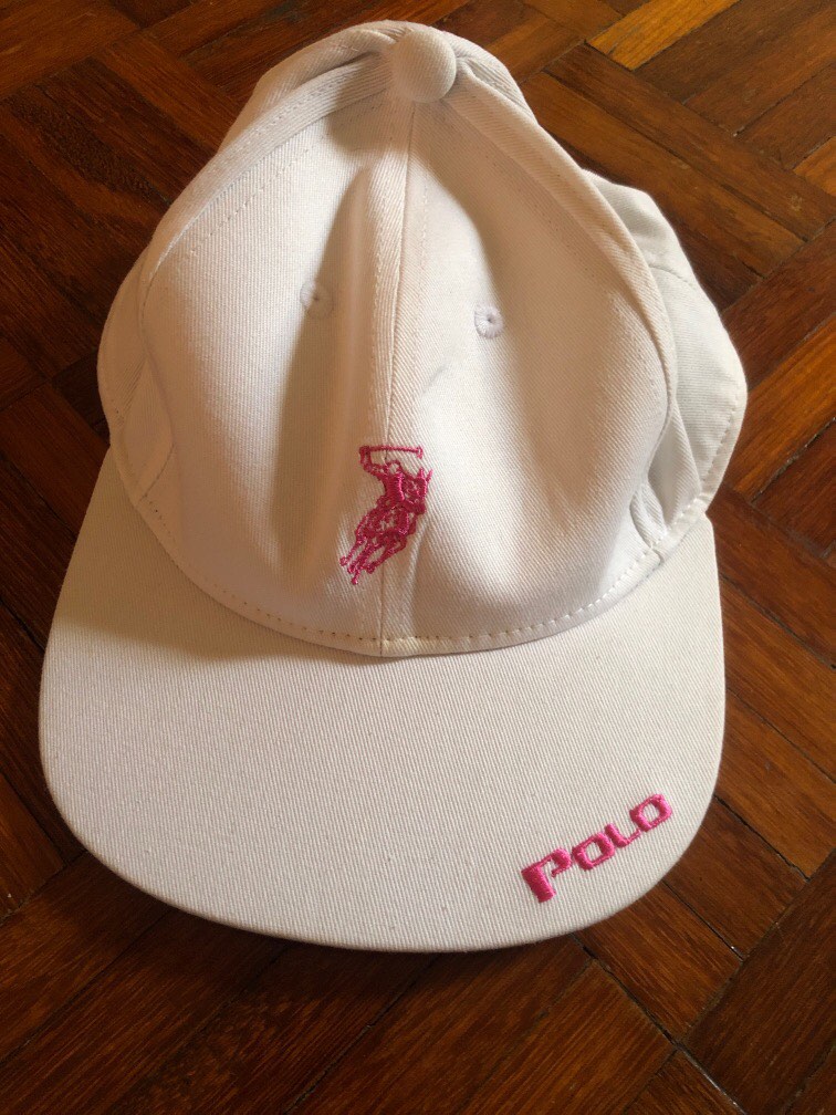 White and Pink Polo Cap Men s Fashion Watches Accessories Cap