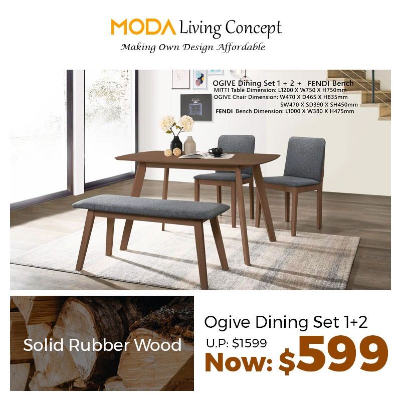 Dining table 2 chairs hot sale 1 bench