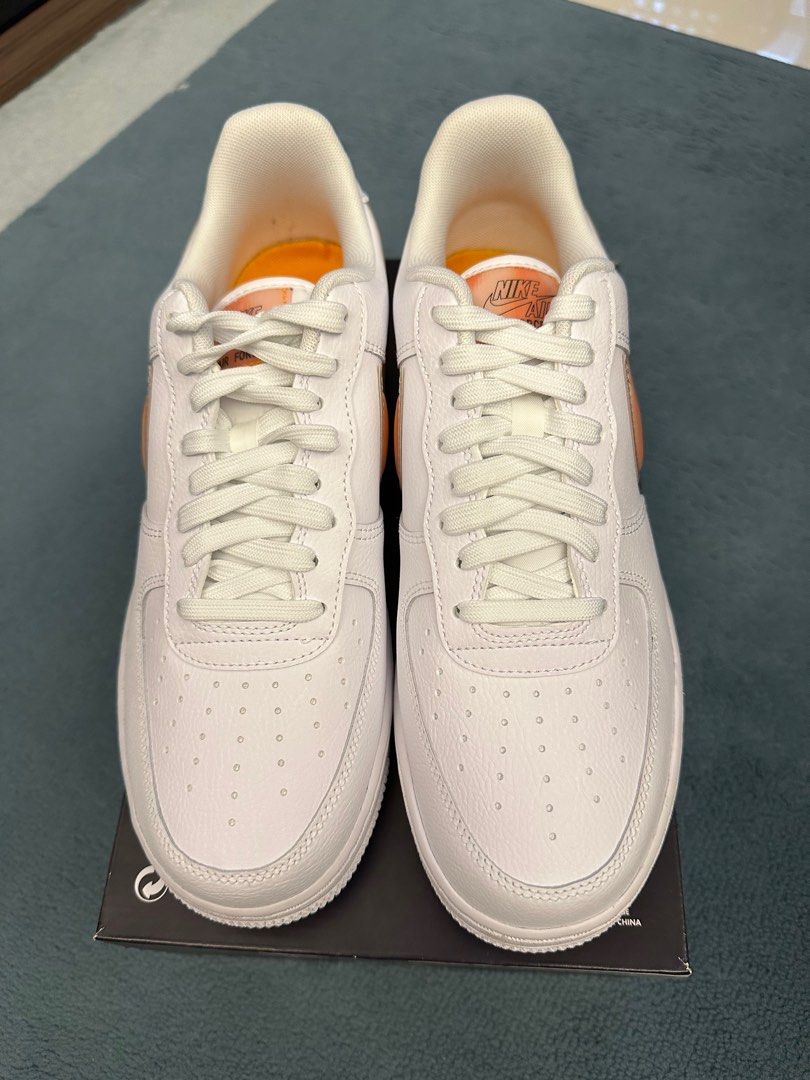 Nike air force best sale 1 white orange peel