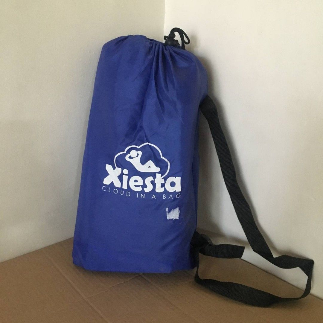 Xiesta cloud in a bag inflatable lounger sleeping bag sofa (Category: Hiking & Camping) located in Las Pinas. Submitted by makamart (Listing ID 1282568783, Image 1). Description: - used once - Please make sure to view all photos. - For payment & shipping details, message me or visit my profile and go to the "about" section.😊.