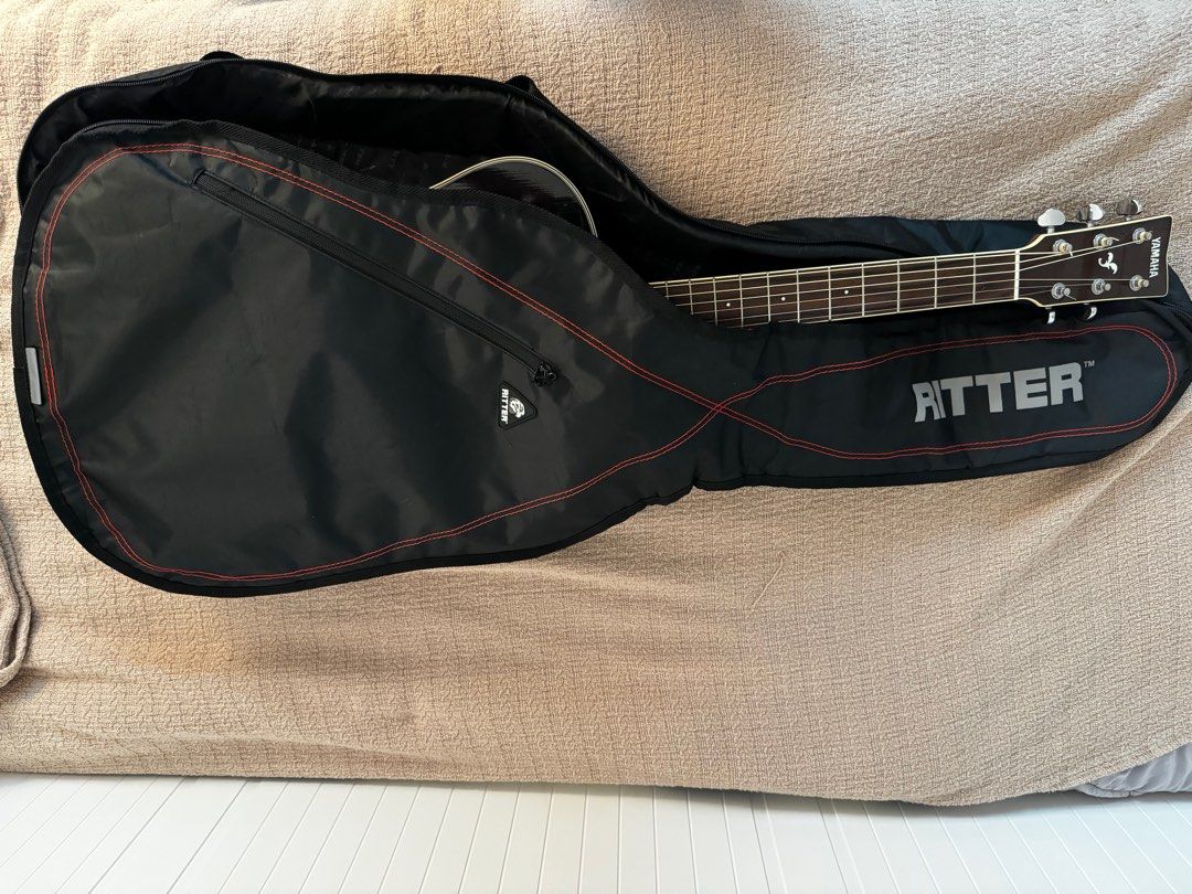 Yamaha FS830 Dark Sun Small Body Acoustic Guitar Ritter Case Hobbies yamaha-fs830-solid-top-small-body-acoustic-guitar-dusk-sun-red