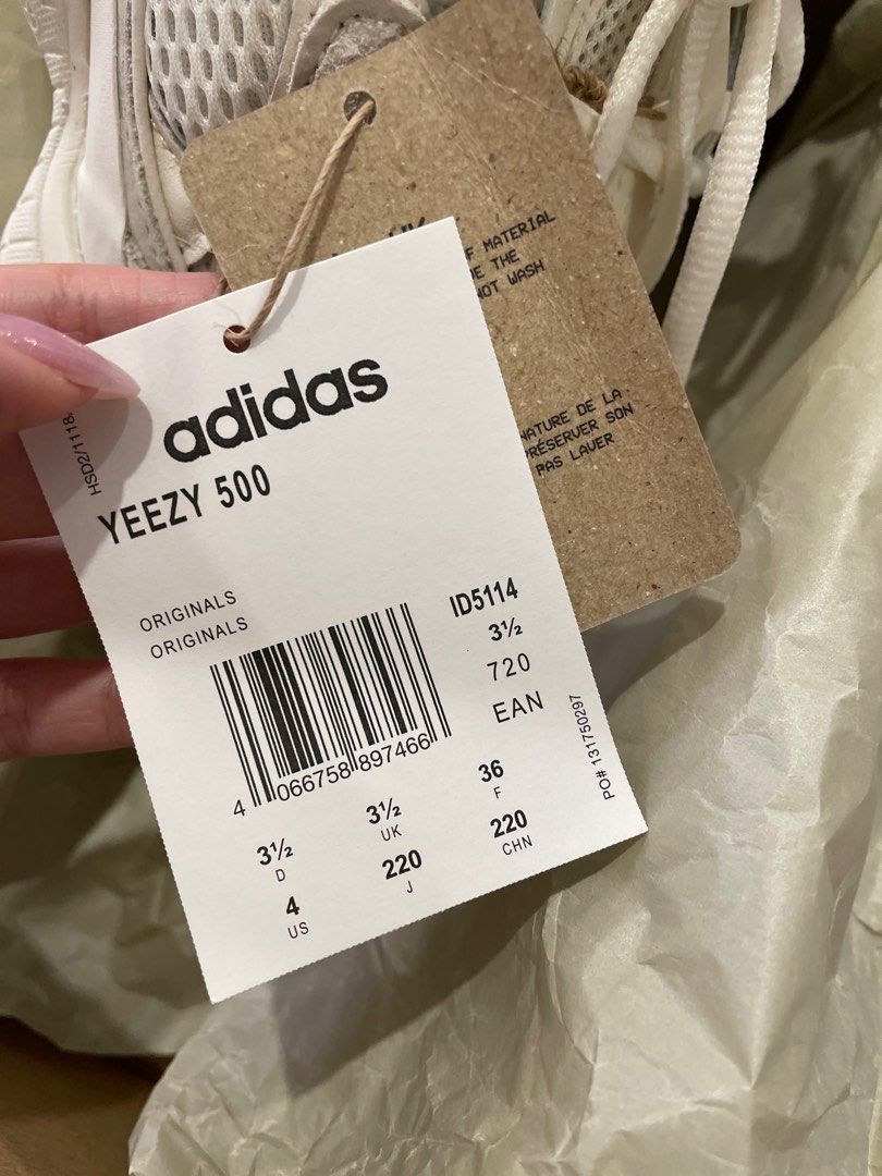 Adidas yeezy 500 top bone white 36