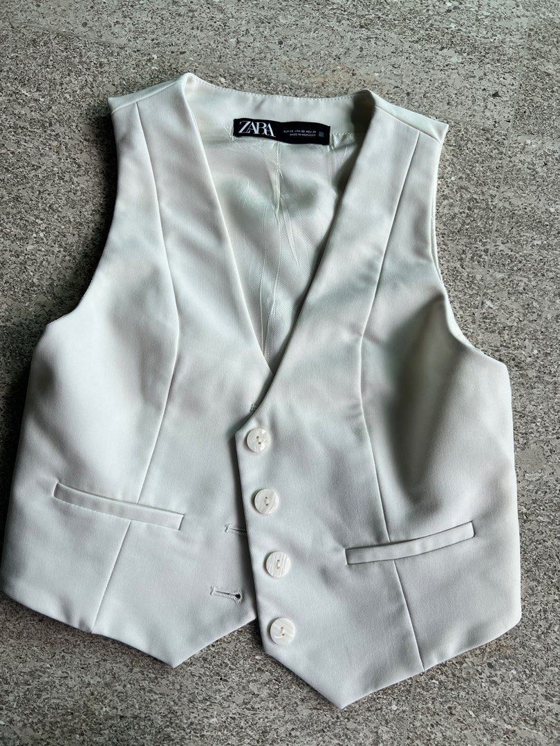 White deals vest zara