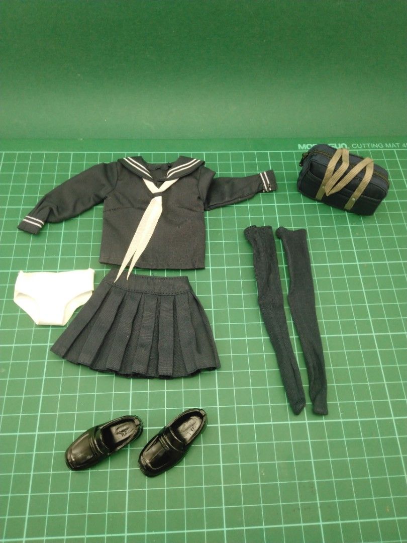 1/6 scale school girl uniform underwear shoe and bag, Hobbies & Toys, Toys  & Games on Carousell