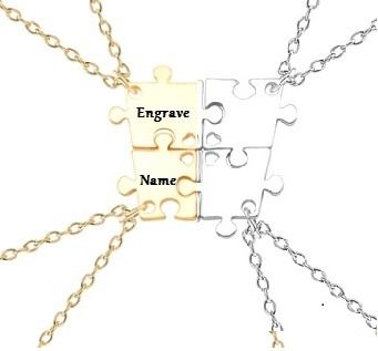 Puzzle necklace cheap for family