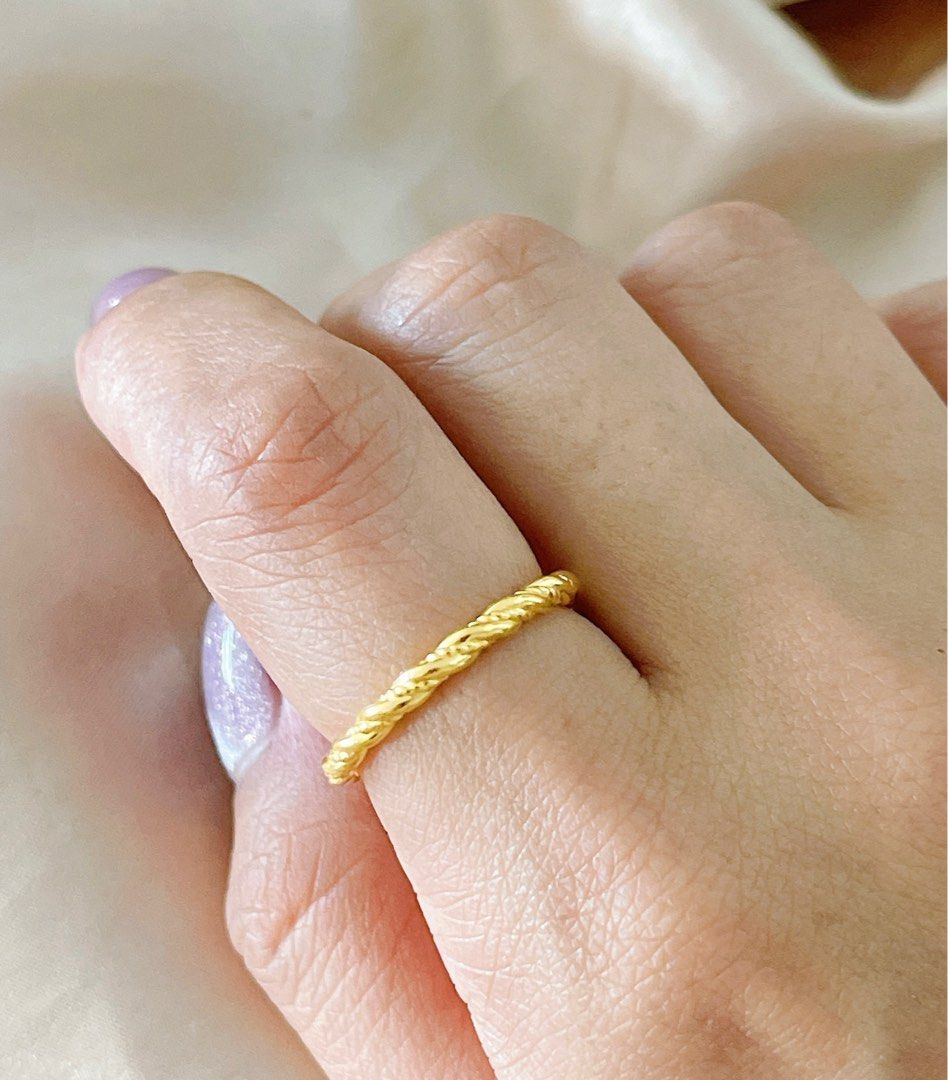Pure gold hotsell ring