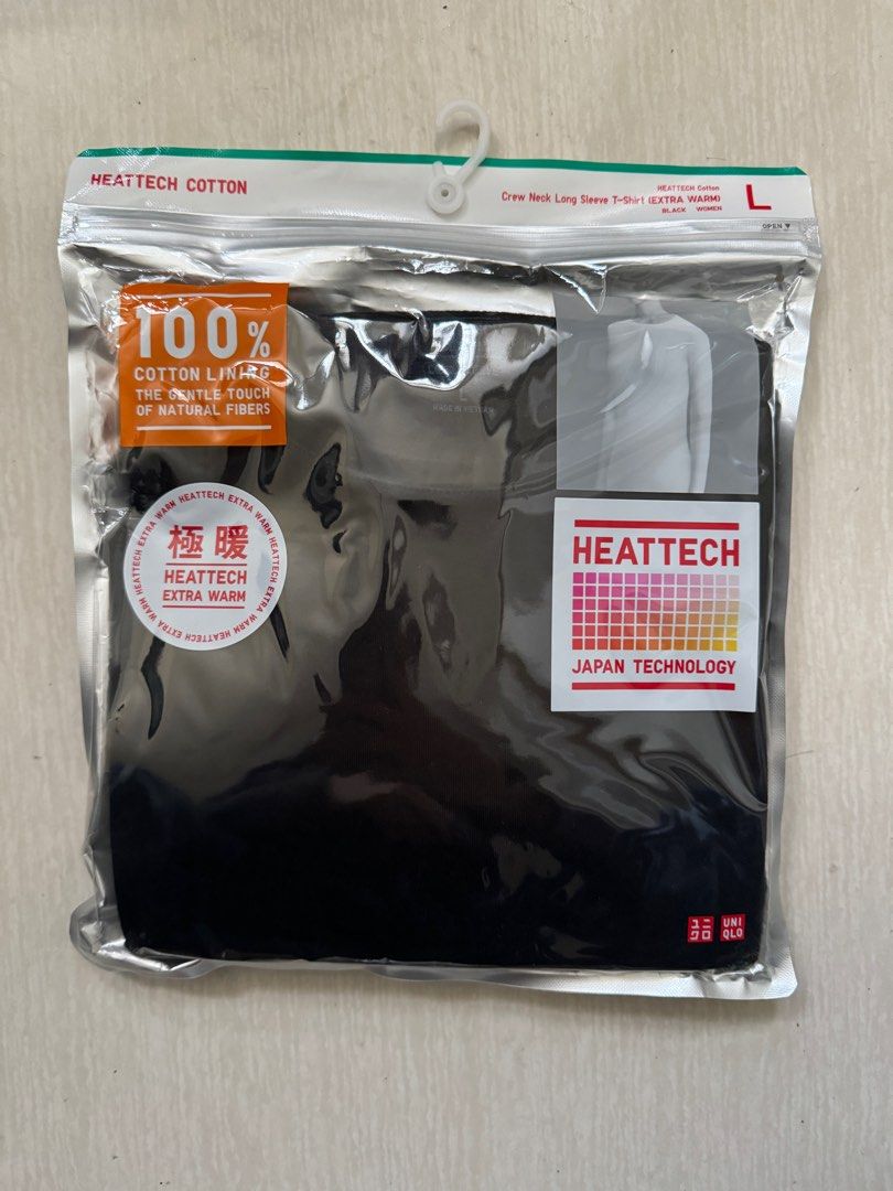 全新黑色女裝極暖保暖內衣日本Uniqlo Heattech Extra warm(M, L,XL