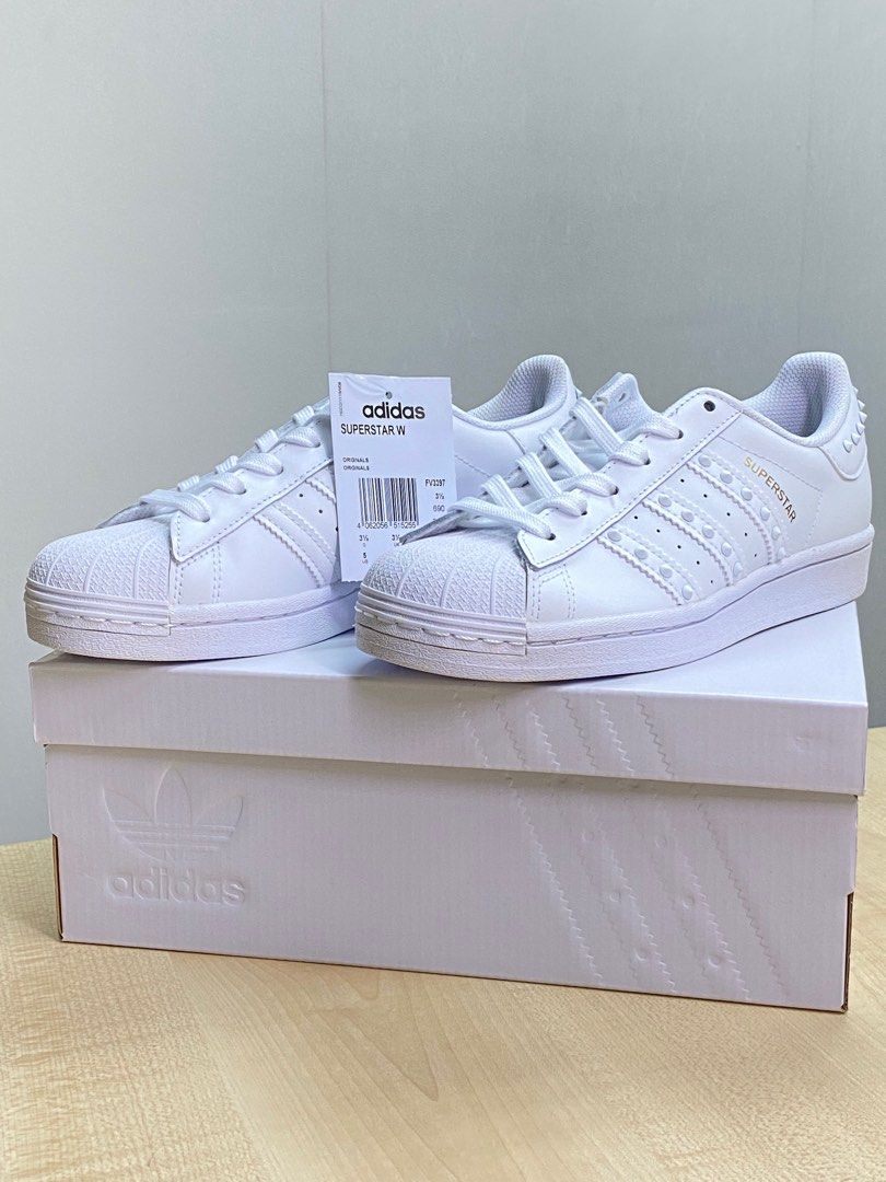Adidas Superstar Studded White GoldMetallic Womens Carousell