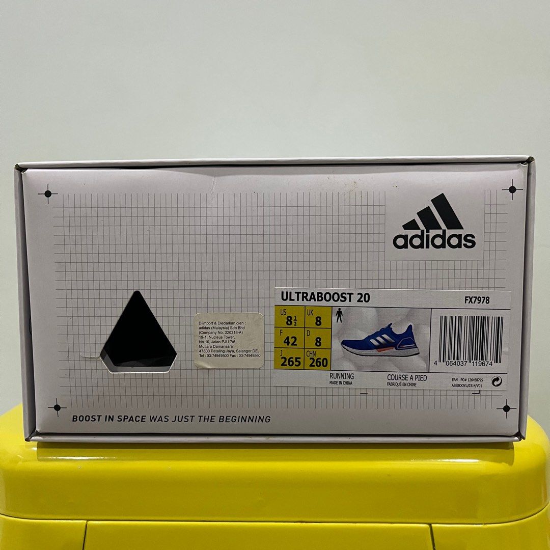 Adidas Ultraboost 20 size UK8 US8.5 Men s Fashion Footwear