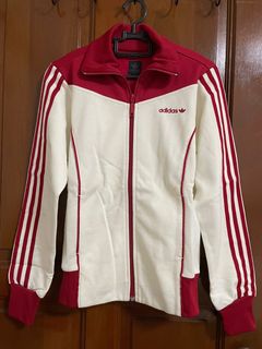 Red adidas clearance jacket women