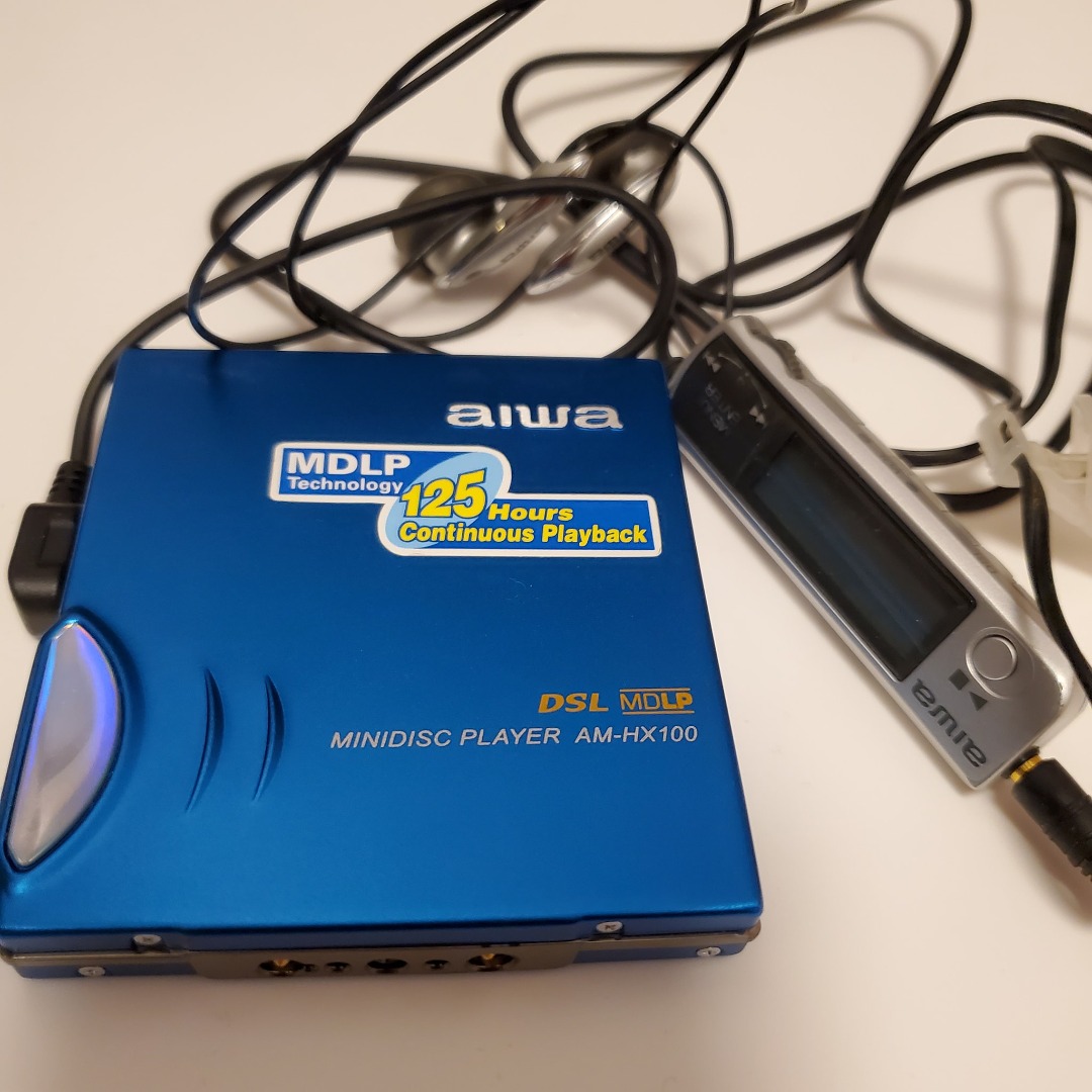 Aiwa AM-HX100 MD機(鈦金屬藍色), 音響器材, 音樂播放裝置MP3及