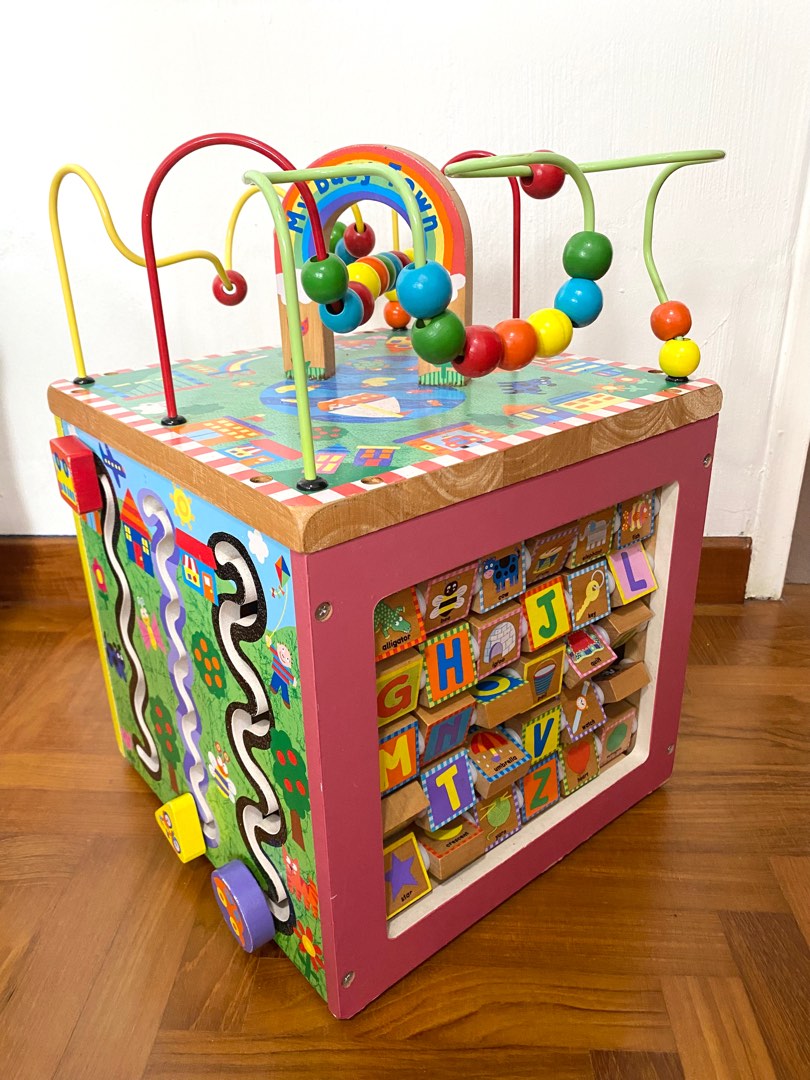 Alex Jr. My Busy Town Wooden Activity Cube Babies Kids Infant