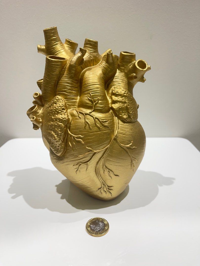 Gold anatomical heart best sale