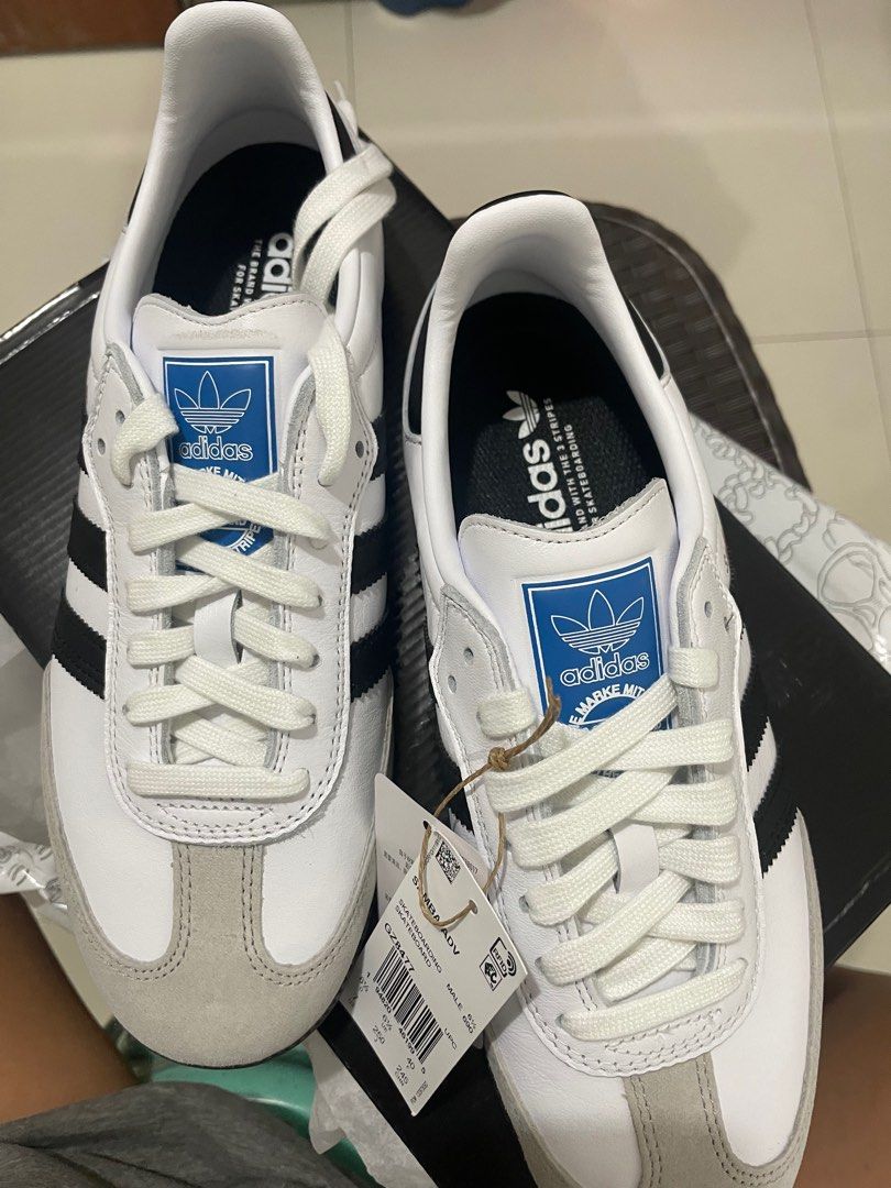 Authentic And Brand New Adidas Samba (Category: Sneakers) located in Manila. Submitted by trendandstyleph (Listing ID 1282727978, Image 1). Description: Authentic adidas samba for sale Bought it from US pa Moneyback if proven fake Size 7 sa Mens and 8 sa Womens RFS: Was given as a gift to me pero malaki :( .