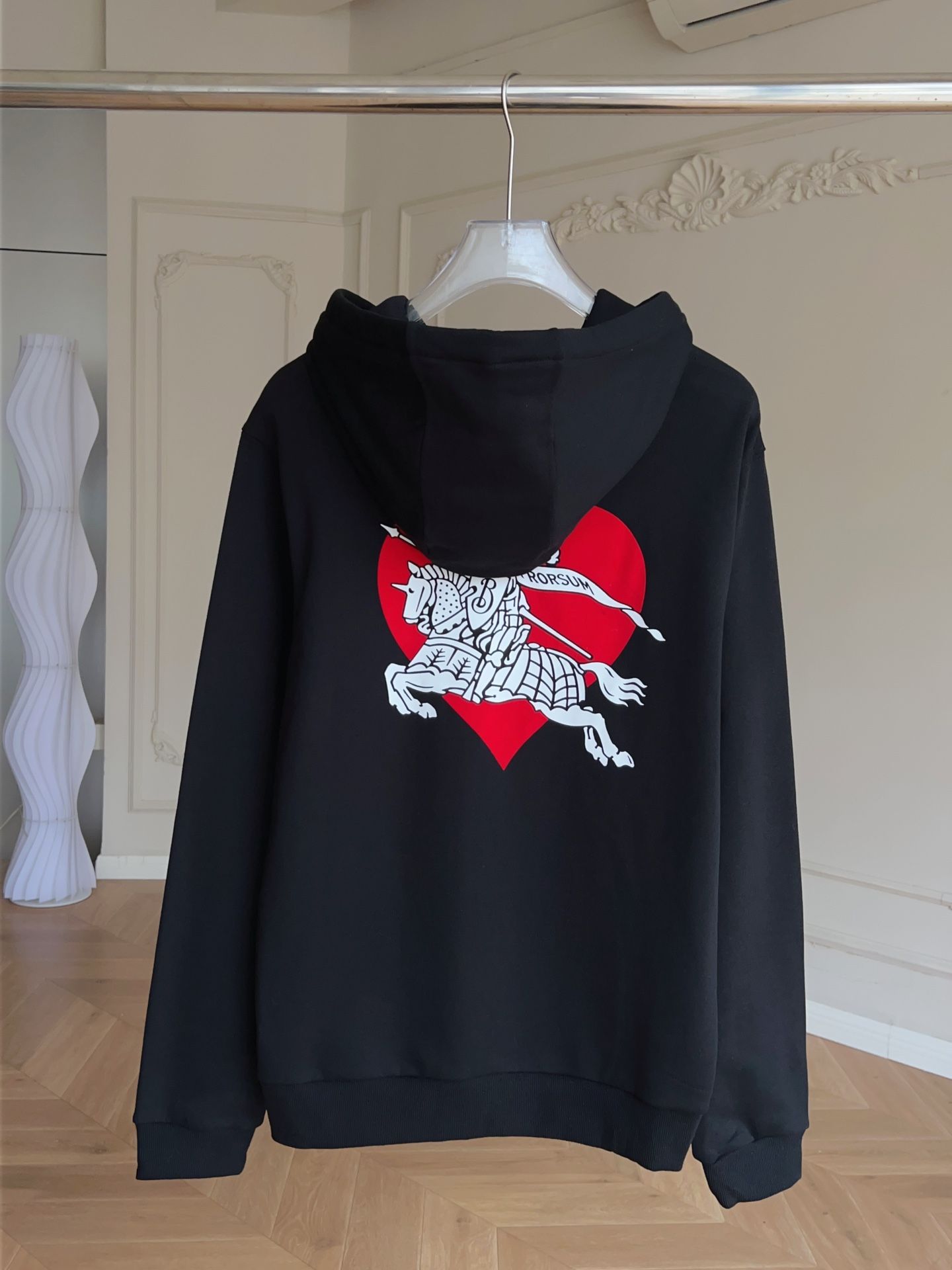 Authentic Burberry Heart Equestrian Logo Cotton Sweatshirt Hooded Sweatshirt Men s Fashion Tops Sets Hoodies on Carousell