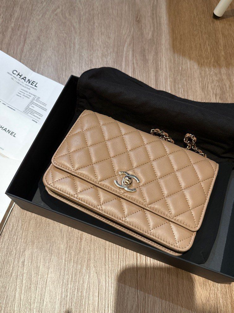 Chanel wallet on chain nude new arrivals