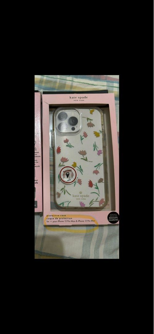 Authentic Kate Spade Can Fit 12&13 Pro max (Category: Cases & Sleeves) located in Paranaque City. Submitted by msjam63 (Listing ID 1272467048, Image 2). Description: Used with love and care Guaranteed Authentic Bought in US RFS: Upgraded to 15 Pro Max 1K EACH Last Price posted😍 mura na po! 14 PRO MAX SOLD⭐️⭐️⭐️.