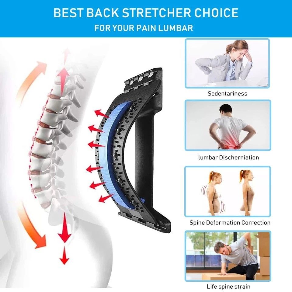 Back massager stretcher home office sit massage, Health & Nutrition,  Braces, Support & Protection on Carousell