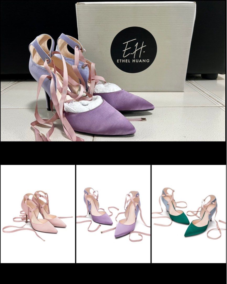 Clearance product SALE] Side digging high heeled apricot purple - Shop  no216 High Heels - Pinkoi