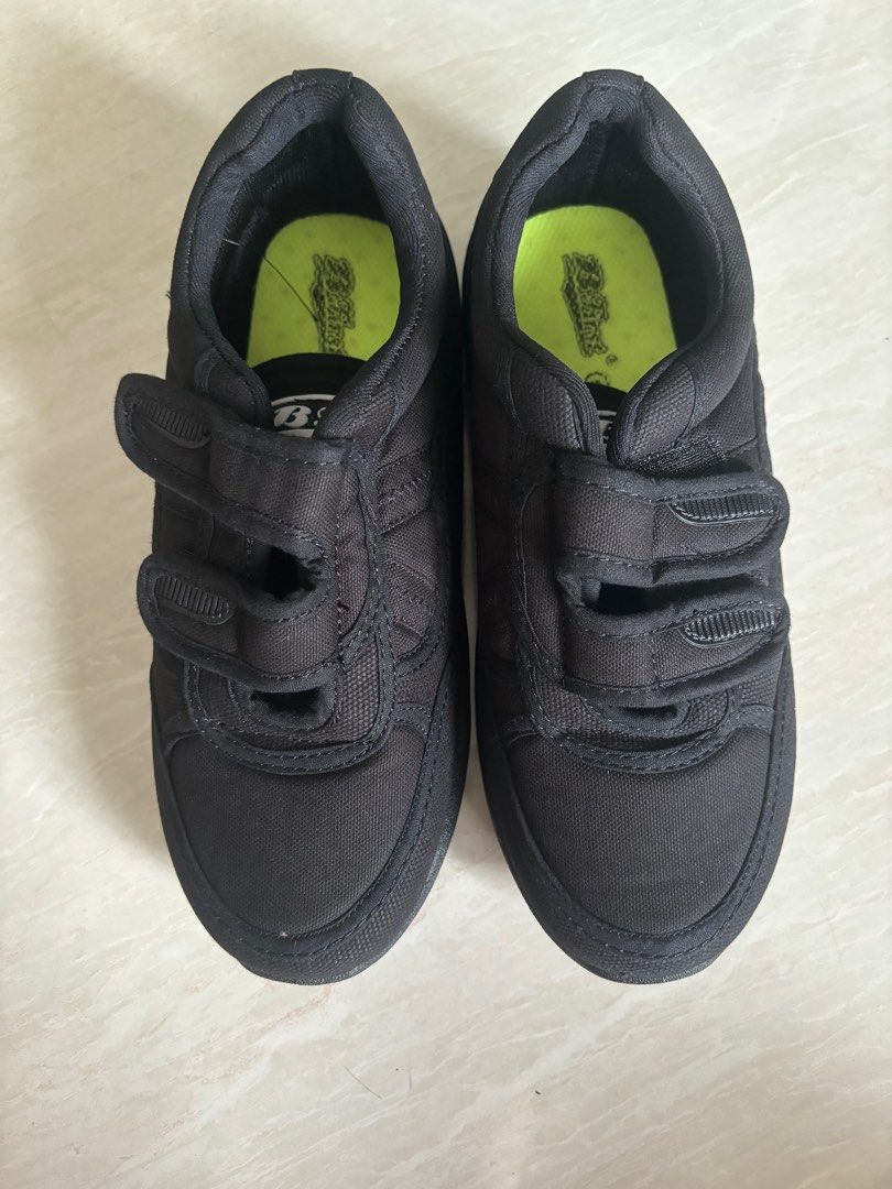 Bata black discount velcro school shoes