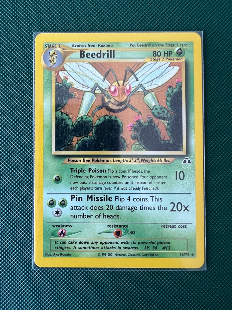 1995 beedrill pokemon card value Beedrill [Shadowless] #17 Prices | Pokemon Base Set