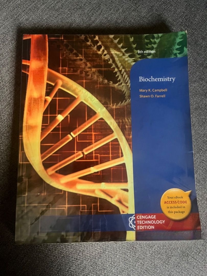 Biochemistry 8th edition by Mary K. Campbell (Category: Textbooks) located in Caloocan City. Submitted by preloveditems1.ph (Listing ID 1282672975, Image 1). Description: - original not reprinted - RFS: Decluttering Location: España Payment: Gcash Shipping: Shouldered by buyer Pm for inquiries .
