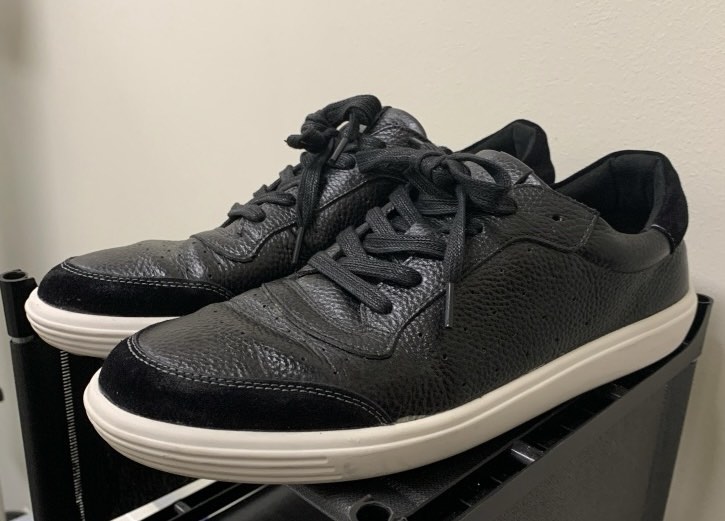 Mens black leather outlet skate shoes