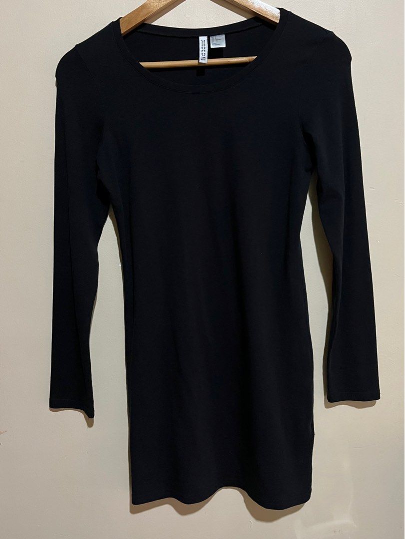 H&m long sleeve bodycon dress clearance