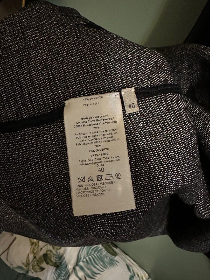 BN BOTTEGA DRESS (Category: Luxury Apparel) located in Tagaytay City. Submitted by prelovedluxeries (Listing ID 1282740639, Image 3). Description: Never been worn but tried on No tag Size 40 RFS: A bit too tight for me, knitted, heavy material, nit stretchable Last photo for reference only.