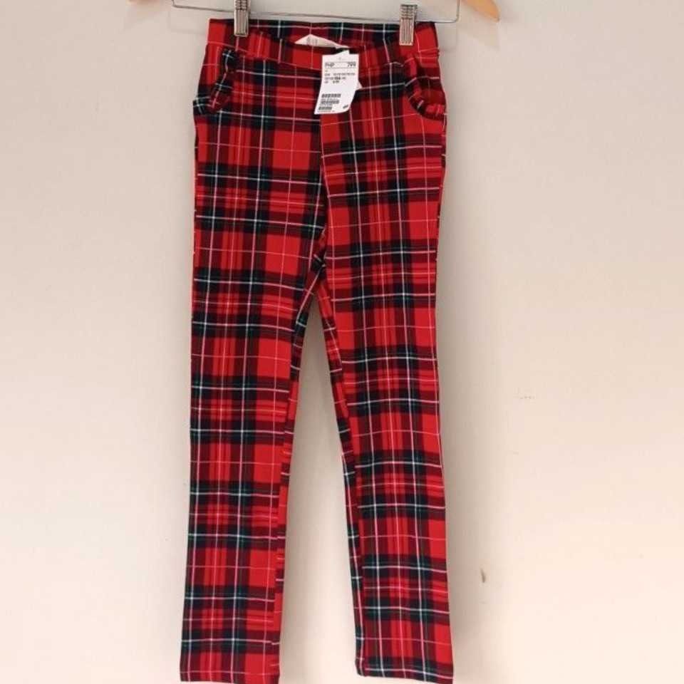 BNWT H M original Kids Red plaid pants Treggings Babies Kids Babies Kids Fashion on Carousell