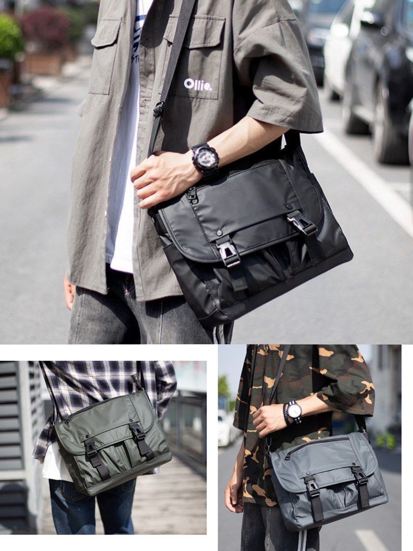 BRAND NEW IN STOCK Korean Designed and Made Tote Bag Simple Men large capacity Messenger bag Casual Shoulder bag Waterproof Sling bag Men bag