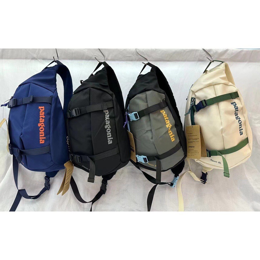 BRAND NEW IN STOCK Patagonia Atom Sling Bag 8L Crossbody Bag Couple Bag Lightweight Chest Bag Waterproof Backpack Saddle Bag Sling Bag Water Drop