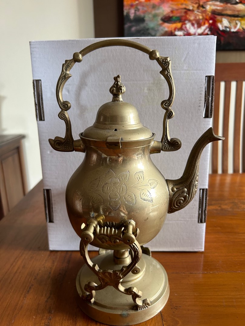 Brass Teapot, Furniture & Home Living, Home Decor, Other Home Decor on  Carousell