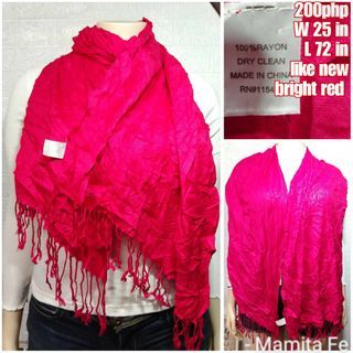 Bright Red Us Scarf