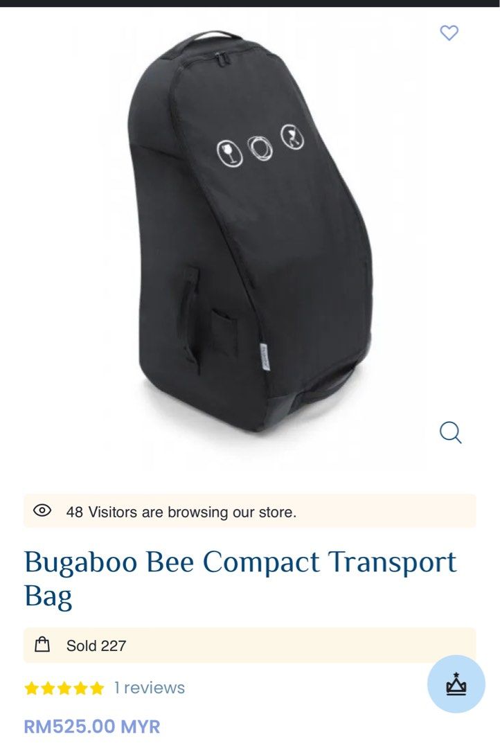 Bugaboo bee transport bag cabin size