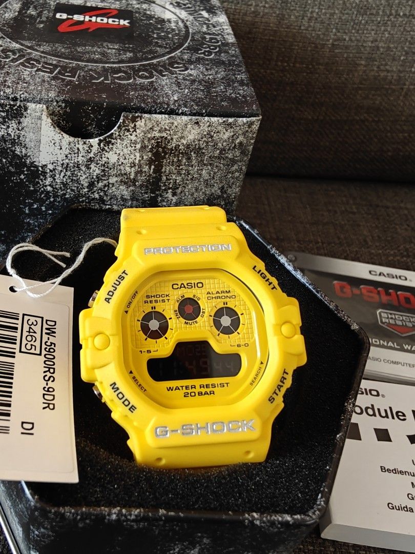 Casio G Shock DW 5900RS 9 Tapak Kucing Kuning Men s Fashion