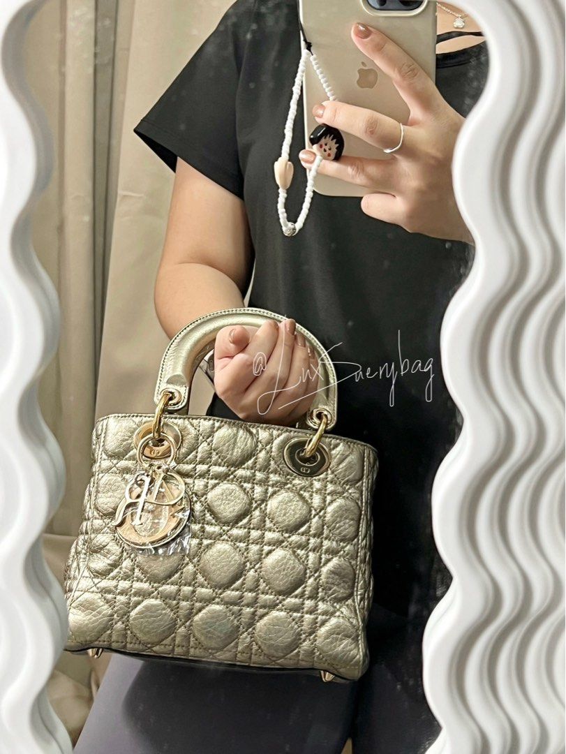 Lady dior champagne gold clearance