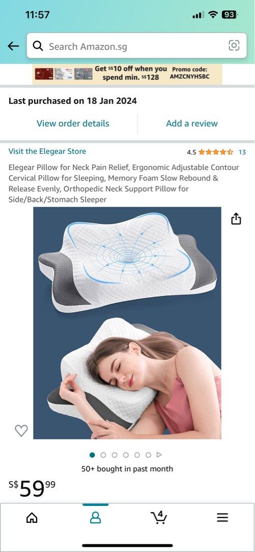 Elegear Cervical Pillow for Neck Pain Relief, Ergonomic Adjustable Contour  Pillow for Sleeping, Memory Foam Slow Rebound & Release Evenly, Orthopedic  Neck Support Pillow for Side/Back/Stomach Sleeper : : Home