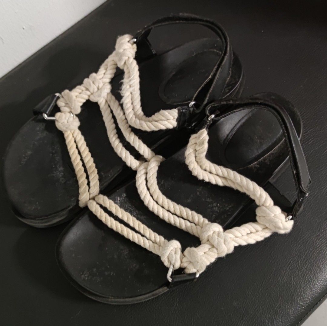 Charles Keith Hope Knotted Rope Sandals Women s Fashion